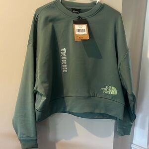 The North face cropped sage sweatshirt